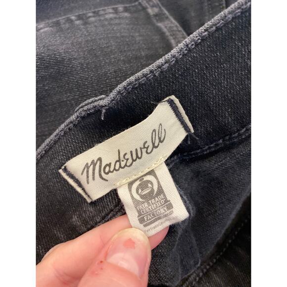 Madewell Petite Mid Rise Kick Out Crop Jeans Black Size 32P - Picture 7 of 13